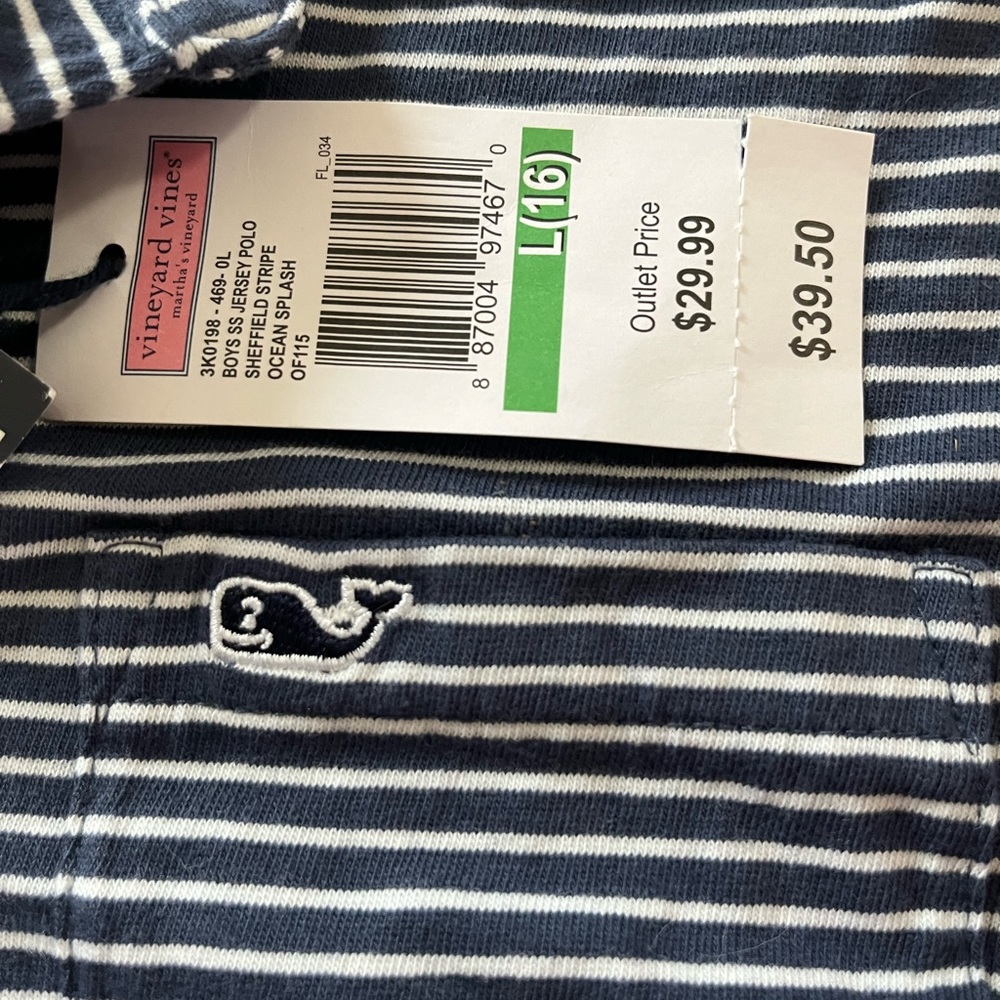 Vineyard Vines boys size 16 tags attached